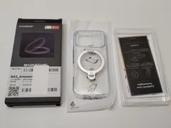 ★CASEKOO iPhone 17 Pro 用ケース クリア 耐黄変 横縦両立 角度自在 MagSafe対応 米軍規格保護 耐衝撃 最大25W急速充電対応 フィット感 ラップホール付き  6.3インチ「MagicStand Pro Kori」(クリア)