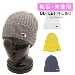 【訳あり】商品入れ替えの為 チャンピオン CHAMPION ニットキャップ CW-PS704C オフホワイト/インディゴ/イエロー フリーサイズ レディース 国内正規品 新品・未使用・現品限り
