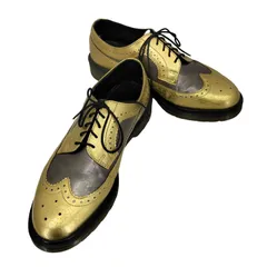 ドクターマーチン Dr.Martens ビンテージ ウィングチップ メダリオン バイカラー レザーシューズ 5ホール メンズ UK：8 