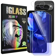 対応 Google Pixel 10 Pro ガラスフイルム ブルーライトカット【2+2枚セッ-国産AGC旭硝子素材 】 pixel10pro フイルム（２枚入り）+ レンズフィルム （２枚入り） ピクセル10 プロ 液晶 保護フィルム 強化ガラス ブルーライ