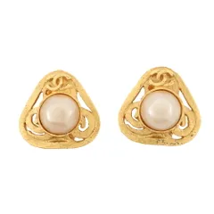 シャネル イヤリング ココマーク フェイクパール メタル 95P CHANEL アクセサリー ヴィンテージ