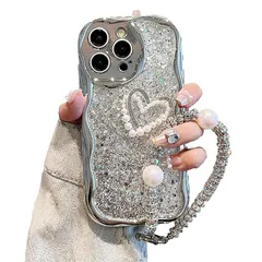 NASOROKO iPhone13promax 用ケース おしゃれ キラキラ 縄掛け 飾り付け 可愛い 韓国 薄型 軽量 創意 大人可愛い 女性用 全面保護 耐衝撃 擦り傷防止 保護ケースカバー