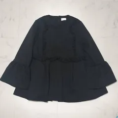 Sono　ソーノ　フェミニティ　マコタン　フリル　ペプラムブラウス　黒　S～M
