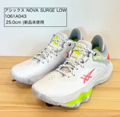 アシックス NOVA SURGE LOW ノヴァサージ ロー 1061A043 STANDARD メンズ レディス バスケットボール シューズ バッシュ : ホワイト×レッド asics　25㎝