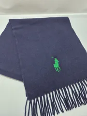 【used品】美品！POLO RALPH LAUREN メンズマフラー ウール100%