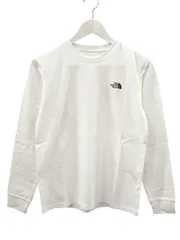 ザノースフェイス THE NORTH FACE L/S Back Square Logo Tee NTW82131 ロングスリーブバックスクエアロゴTシャツ S 白 ホワイト 長袖 カットソー トップス