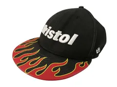エフシーレアルブリストル F.C.Real Bristol FCRB × NEW ERA ニューエラ ファイヤーパターン キャップ 帽子 黒 ブラック ヘッドウェア