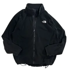美品 00s US企画 THE NORTH FACE ザ ノースフェイス ジップアップ フリースジャケット MEN'S XL BLACK ブラック 刺繍ロゴ 肉厚 ヘビーウェイト ライトアウター ジャージ メンズ 2009年製 2000年代 p25113402