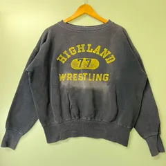 【現状渡し品】Champion チャンピオン 50-60S 小文字ランタグ HIGHLAND 77 WRESTLING 3段カプセルプリント SWEATSHIRT スウェットシャツ トップス 【146-251130-zi-01-min】