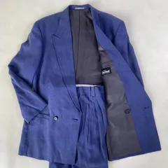 VINTAGE　スーツ カジュアル　紫 パープル ダブル レトロ古着 セットアップ メンズ M
