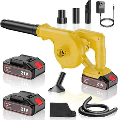 訳アリ ブロワー電動 強力 清掃 ブロアー 充電式　コードレスブロワー 吹き飛ばしと集塵1台2役