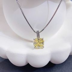 未使用品 pt950 天然シトリン pt850 ネックレス - メルカリ