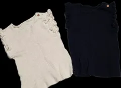 (100) 志歩シ材 フリル基本ニットTシャツ