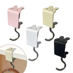 SALUDABLE バッグハンガー テーブルフック カバン掛け バック掛け フック 机 4個セット (うさぎ Aセット)