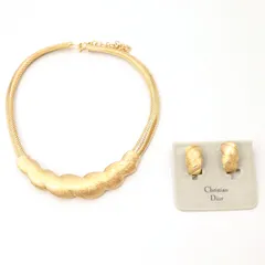 クリスチャンディオール Christian Dior ヴィンテージネックレス イヤリング セット ゴールド【yy】【中古】4000060800900932