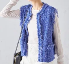 SHIPS｜シップス ラメ ツイード フリンジ ジレ ベスト