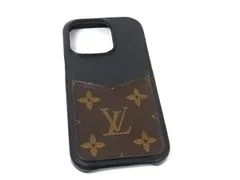 LOUIS VUITTON ルイヴィトン モノグラム バンパー iPhone 14Pro 対応 アイフォンケース ブラック系×ブラウン系 BK7707