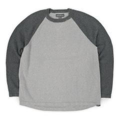 エディーバウアー Eddie Bauer 00s 2000年代 コットンニット ラグランスリーブ バイカラー 2トーン 前V 無地 USA ヴィンテージ アメリカ 古着 メンズ ニット セーター グレー チャコール XL【中古】