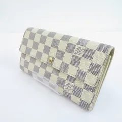【瀬戸大橋店】 中古 LOUIS VUITTON | ルイ・ヴィトン 長財布 ダミエ アズール ポルトフォイユ・サラ N61735 ベージュ系 【125】