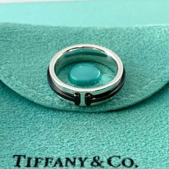 ティファニー 13号 ブルー エナメル ハート バンド リング RM3fe