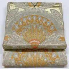 ［6055］袋帯 吉祥文様 金銀彩 未仕立て 六通 正絹 着物 フォーマル