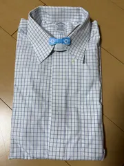 【中古】ブルックスブラザーズ　シャツ　ブルーチェック　17-33