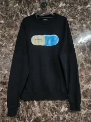 DIESEL ブラック カプセル プリンティング スウェット Tシャツ 95 105