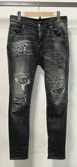 DSQUARED2 ディースクエアード ジーンズ サイズ44 02PR202033861 ダメージ ブラックデニム イタリア製 