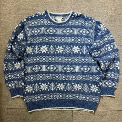 (XL) 80 90s USA L.L.Bean エルエルビーン ノルディック ウール ニット