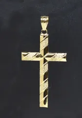 K18 18金　クロス　十字架　ペンダントトップ　新品
