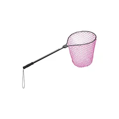 プロックス(Prox) ラバーランディングネット 19型/ネットピンク PX70419PKK 本体ブラック/網ピンク