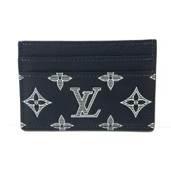 【三重本店】 中古 LOUIS VUITTON | ルイ・ヴィトン カードケース ポルトカルト・ダブル M83700 モノグラムシャドウ ネイビー 【125】