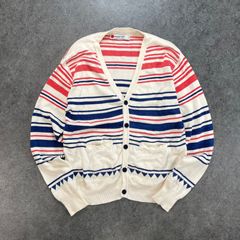 限定品 COACH コーチ レインボー シグネチャー カーディガン M - メルカリ