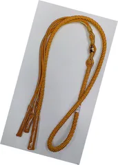 【送料無料】 振袖用に最適　帯締め（金茶系）　豪華飾り付き帯締め　未使用品　Shops113002