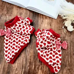 らな様🩷ハート♡ミニ裏毛ニット♡タンクトップ♡ハンドメイド犬服♡