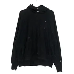 ヴィンテージ Champion REVERSE WEAVE/チャンピオンリバースウィーブ ハイネック パーカー フーディー プルオーバー ワンポイント刺繡 VIETNAM製 メンズ XL ブラック