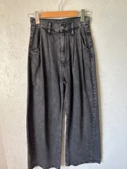 【未使用】　CLOSSH×mysa  田中里奈 ワイドジーンズ/デニム　ふsize 61 ブラックデニム　コットン綿100% 　しまむら　匿名配送