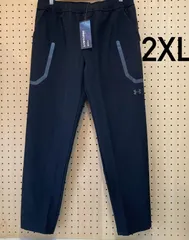 メンズブラッシュドウーブン リフレクト パンツ  2XLブラック（6007742）