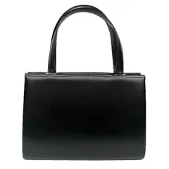 La Moda HASEGAWA ラ モーダ レザー ハンドバッグ ブラック 黒 和装 洋装兼用 美品 aq12322