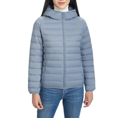 【新品】 [silver-gensen] 【日本ブランド】 ライトダウン ジャケット レディース 軽量 暖かい 撥水 防寒 防風 通勤 登山 アウトドア 春 秋 冬 コンパクト インナーダウン ウルトラライトダウジャケット フート付き GF 1