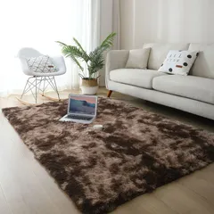 ファーラグ 120×200cm 長毛素材 リビング用カーペット 室内装飾アクセント