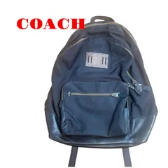 コーチ　リュック　27609 ブラック　WEST BACKPACK IN CORDURA　レザー　大容量　バックパック