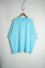 新品 EVCON エビコン Garment Dyed Wide Tee ガーメント ワイド 半袖 Tシャツ ショートスリーブ カットソー 231-91106 水色　3 509P★4
