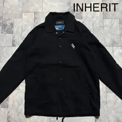 INHERIT インヘリット Mark Gonzales マークゴンザレス コーチジャケット ナイロン 刺繍ロゴ ナンバリング ブラック サイズM 玉FS1775