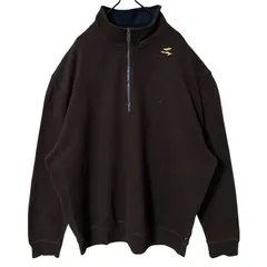 ハーフジップ ノーティカ ブラウン 茶色 2XL ワンポイント オーバーサイズ スウェット トレーナー レディース ユニセックス メンズ 古着 長袖