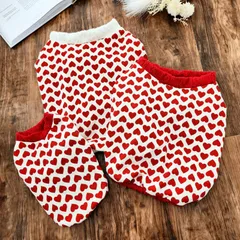 ぴーち様🩷ハート♡ミニ裏毛ニット♡タンクトップ♡ハンドメイド犬服♡