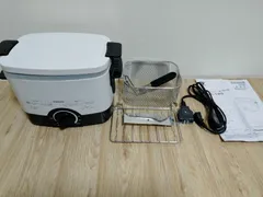 YAMAZEN 電気フライヤー ホワイト YAC-120(W) 串揚げ　唐揚げ　山善