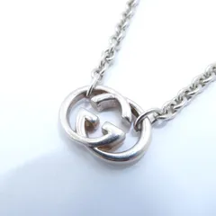 【瀬戸大橋店】 中古 GUCCI | グッチ ネックレス インターロッキング G 190489 JJ8400 シルバー 【135】