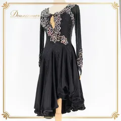社交ダンス 衣装 ラテン ドレス ワンピース ラテンドレス 黒 デモ 競技 パーティ 発表会 花 刺繍 GRANT ブラック系 おしゃれ 上品 競技用 レディース フォーマル エレガント 舞台衣装 ダンス衣装 発表会用 ステージ用