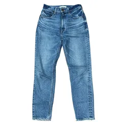MOUSSY MVS SKINNY ハイウエスト テーパードデニム ブルー サイズ24 レディースXS マウジー